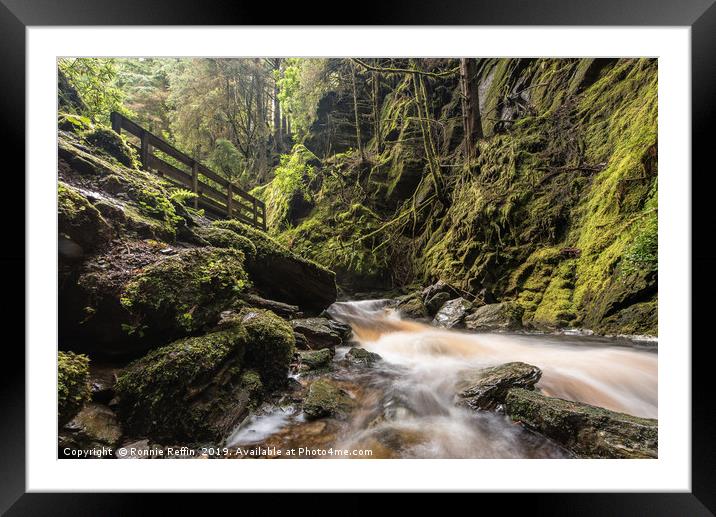 Through The Wild Gorge Framed Mounted Print by Ronnie Reffin