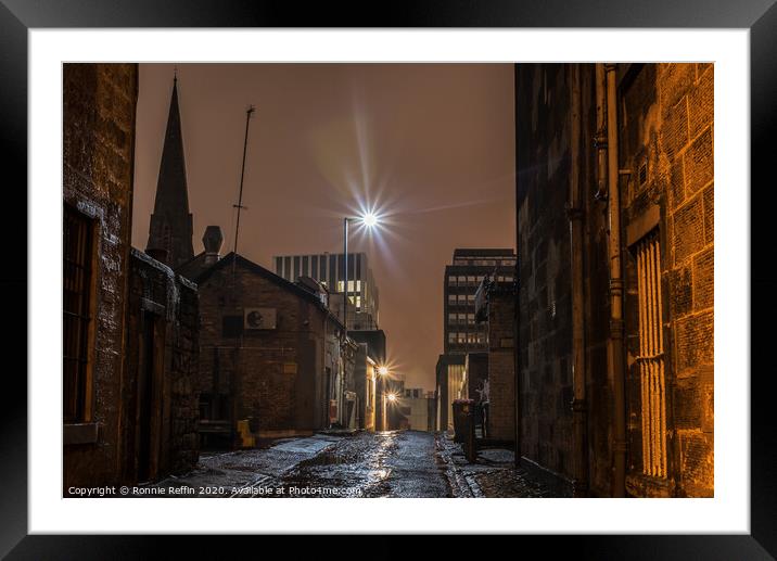 Alley And Spire Framed Mounted Print by Ronnie Reffin