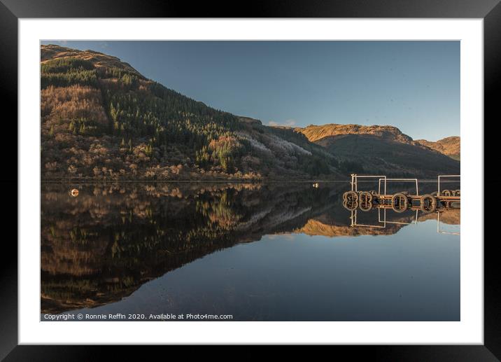 Loch Eck Reflections Framed Mounted Print by Ronnie Reffin