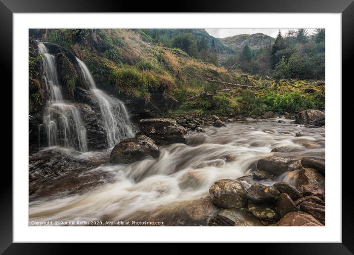 Side Waterfall Framed Mounted Print by Ronnie Reffin