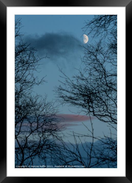 Half Moon At Blue Hour Framed Mounted Print by Ronnie Reffin