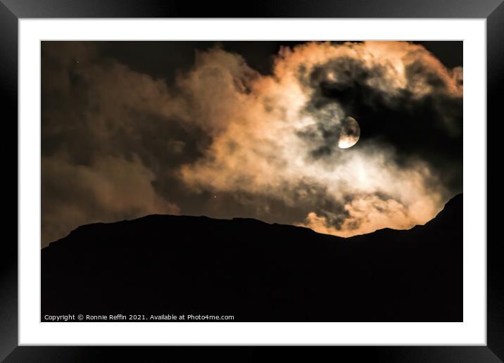 Red Moon Rising Framed Mounted Print by Ronnie Reffin