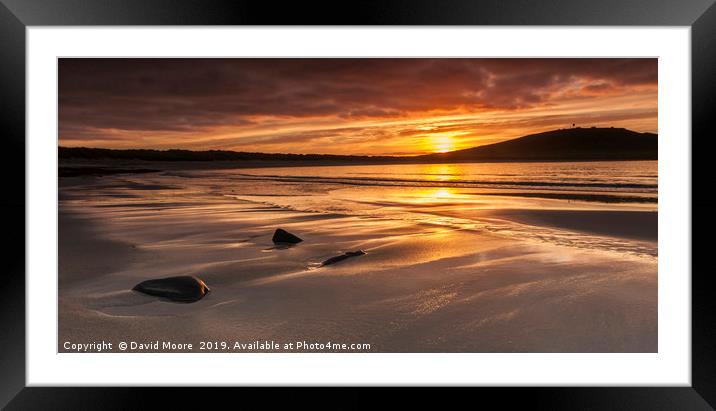Sunrise over Sumburgh Head in Shetland Framed Mounted Print by David Moore