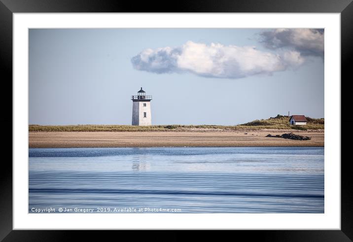 Cape Cod Lighthouse Framed Mounted Print by Jan Gregory