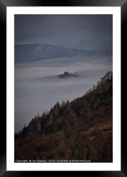 Fog in the Brecon Beacons Framed Mounted Print by Jan Gregory