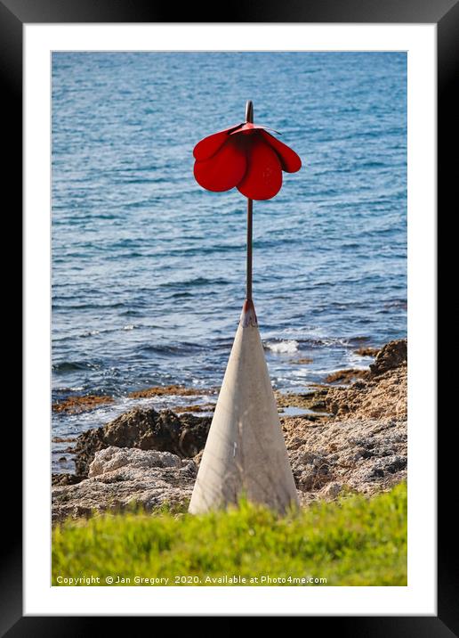 Poppy by the Sea Framed Mounted Print by Jan Gregory
