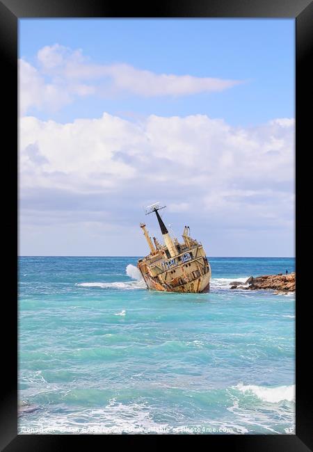 Rusty Shipwreck Framed Print by Jan Gregory