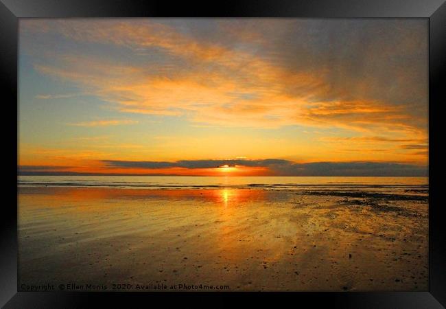 Ogmore Sunset Framed Print by Ellen Morris