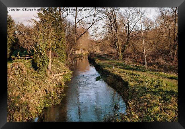 The River Glyme Framed Print by Karen Martin