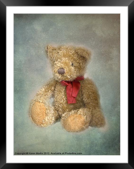 Amber's Teddy Framed Mounted Print by Karen Martin