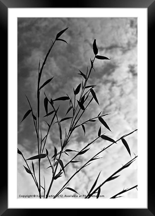 Bamboo Sky Framed Mounted Print by Karen Martin
