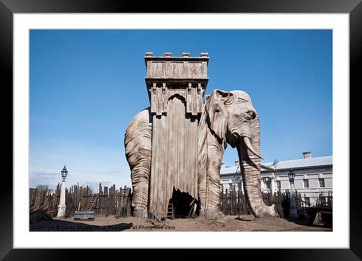 Elephant of the Bastille Framed Mounted Print by Karen Martin