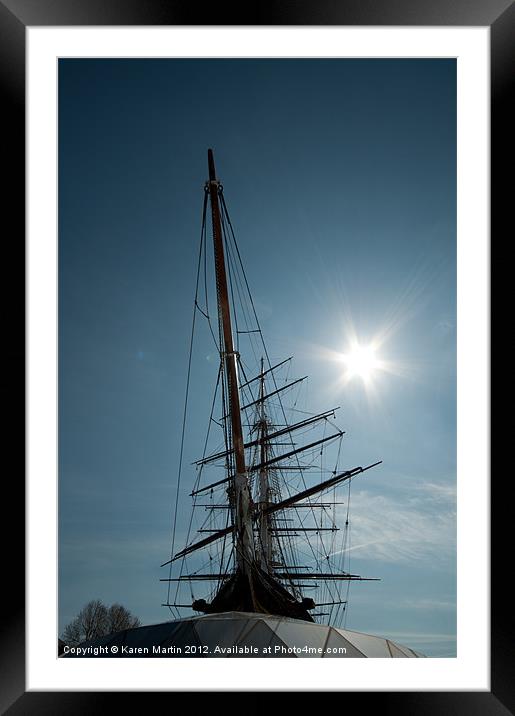 The Cutty Sark Masts Framed Mounted Print by Karen Martin