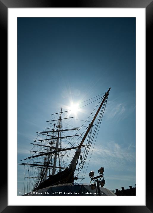 Masts and Prow of the Cutty Sark Framed Mounted Print by Karen Martin