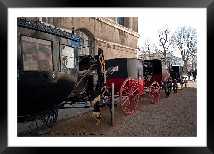 Coaches Framed Mounted Print by Karen Martin