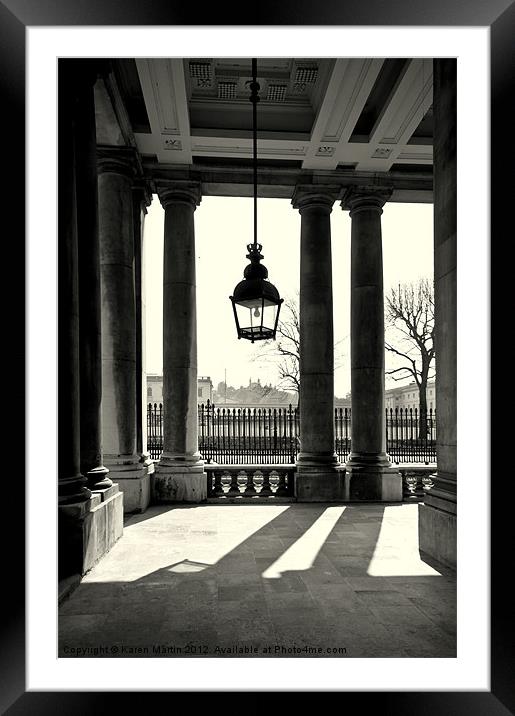 University of Greenwich Pillars Framed Mounted Print by Karen Martin