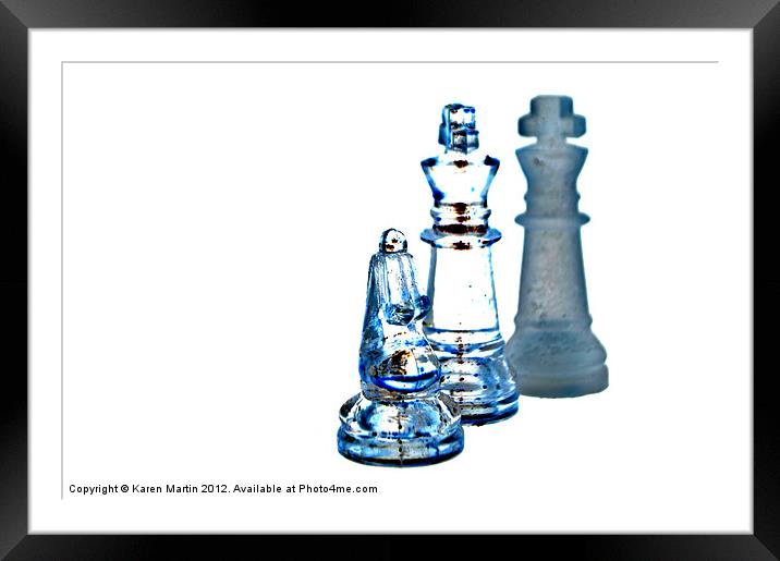 Chess Pieces I Framed Mounted Print by Karen Martin