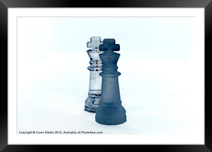 Chess Pieces III Framed Mounted Print by Karen Martin