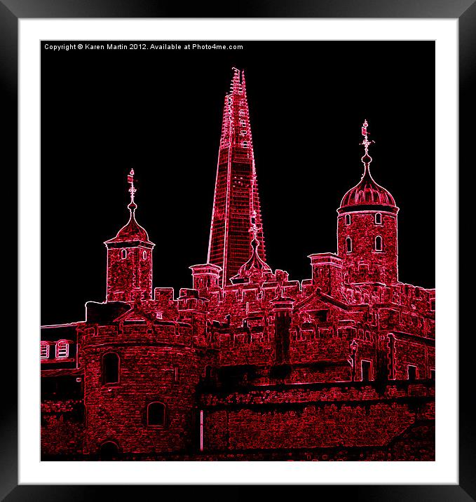 Red Towers Framed Mounted Print by Karen Martin