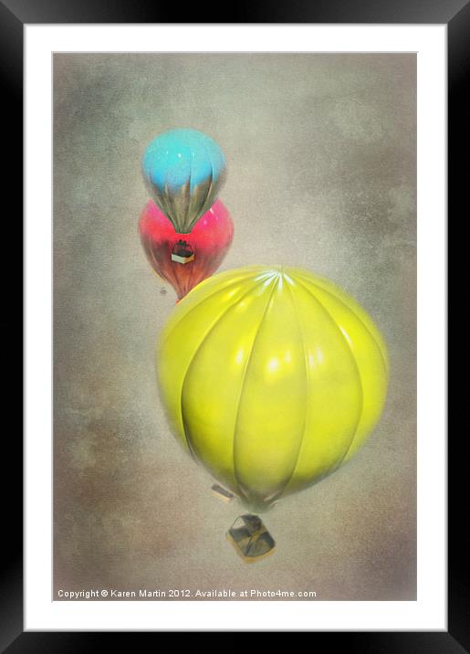 Balloons Framed Mounted Print by Karen Martin