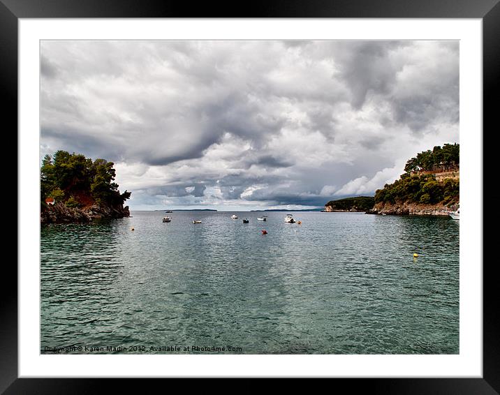 Parga Bay Framed Mounted Print by Karen Martin