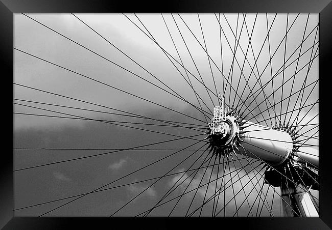 Wire Wheel Hub Framed Print by Karen Martin