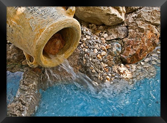 Water Urn Framed Print by Karen Martin