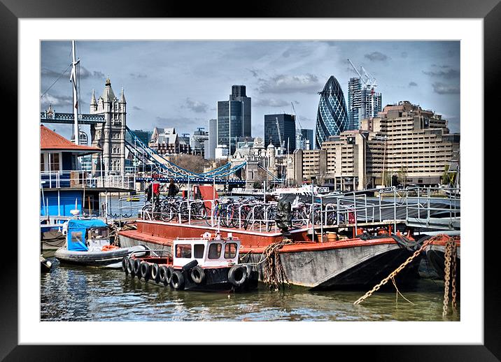 River Thames and London Skyline Framed Mounted Print by Karen Martin
