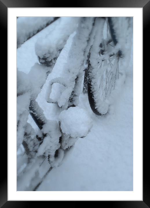 Snow Bike Framed Mounted Print by Karen Martin