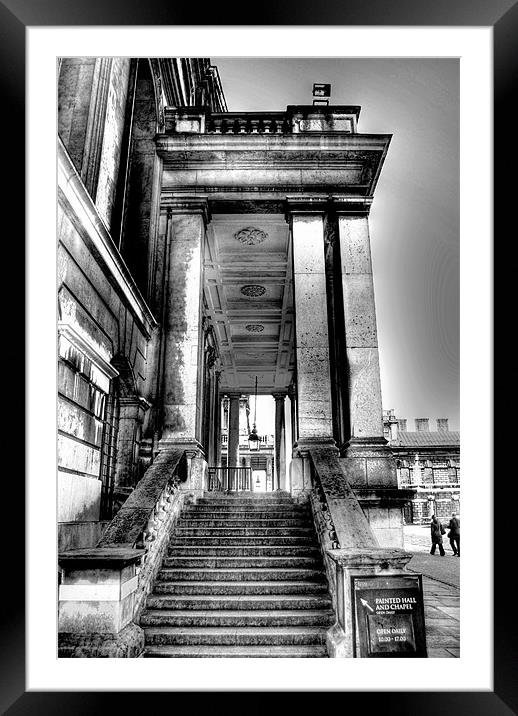 Steps to Painted Hall Framed Mounted Print by Karen Martin