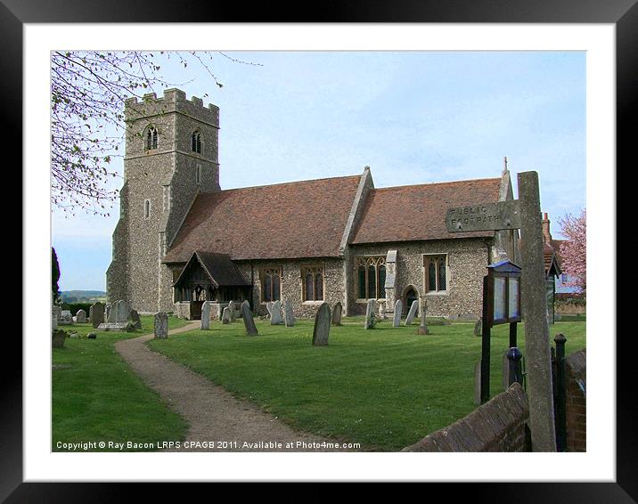 ST.CHRISTOPHER'S CHURCH, WILLINGALE, ESSEX Framed Mounted Print by Ray Bacon LRPS CPAGB