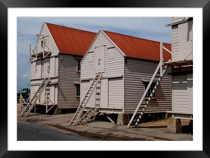 The old sail lofts at Tollesbury, Essex Framed Mounted Print by Ray Bacon LRPS CPAGB