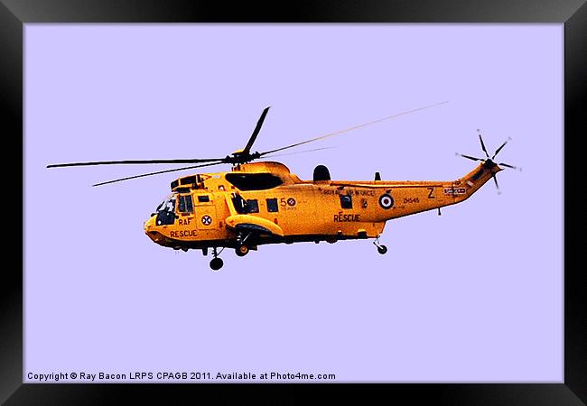 RAF RESCUE HELICOPTER Framed Print by Ray Bacon LRPS CPAGB