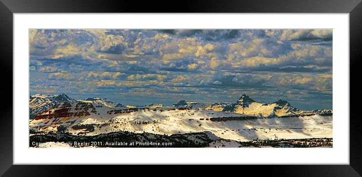 Pilot and Index Mountains Framed Mounted Print by Gary Beeler
