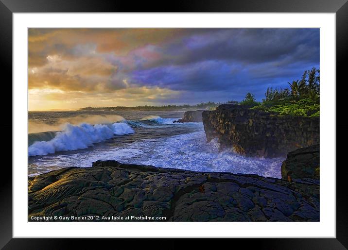 Hawaiian Sunrise Framed Mounted Print by Gary Beeler
