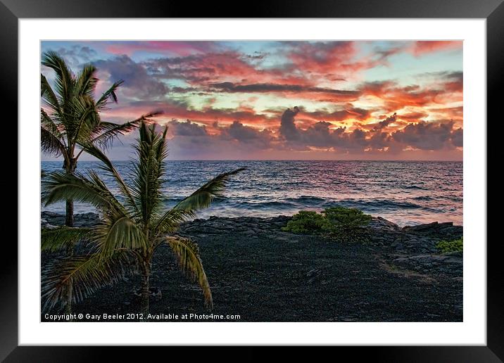 Big Island Sunrise Framed Mounted Print by Gary Beeler