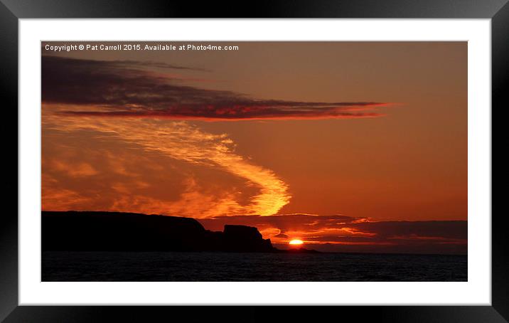 Fire in the sky Framed Mounted Print by Pat Carroll