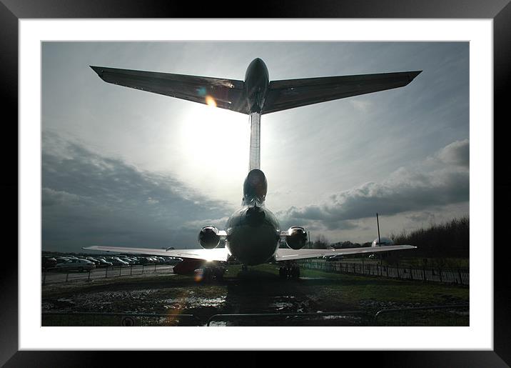 HS Trident 3 at Manchester Airport Framed Mounted Print by Mark Richardson