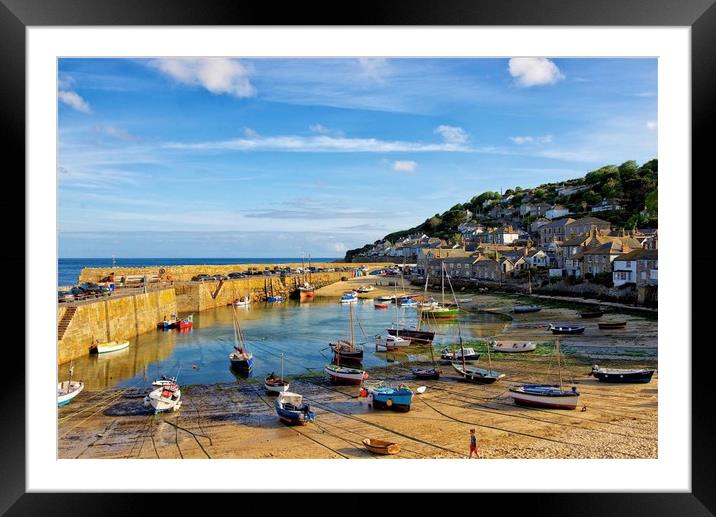 Mousehole, Cornwall Framed Mounted Print by Jan Sutton