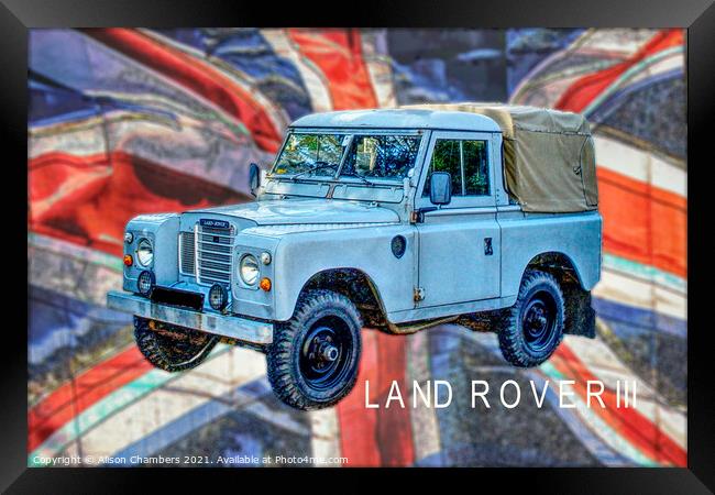 Land Rover Series III Framed Print by Alison Chambers