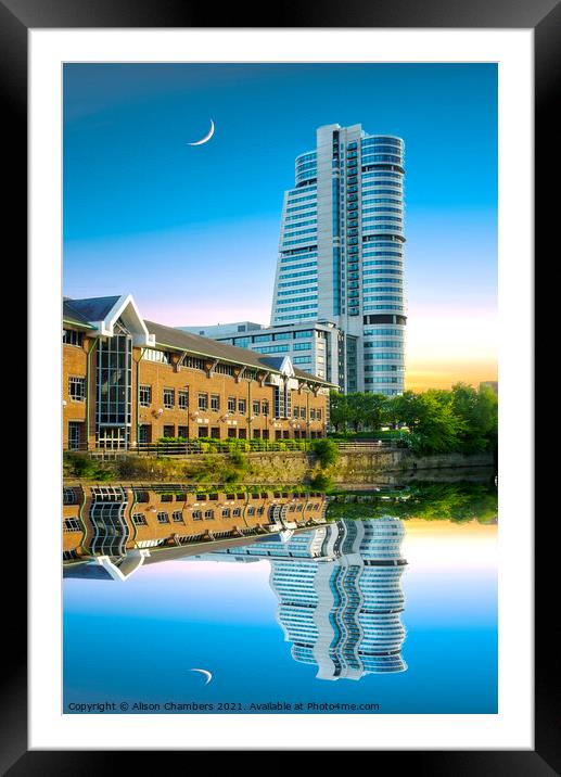 Leeds Bridgewater Place Framed Mounted Print by Alison Chambers
