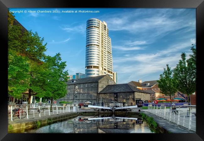 Bridgewater Place and Granary Wharf Framed Print by Alison Chambers