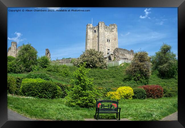 Conisbrough Castle Framed Print by Alison Chambers