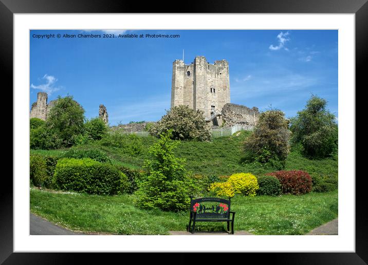 Conisbrough Castle Framed Mounted Print by Alison Chambers