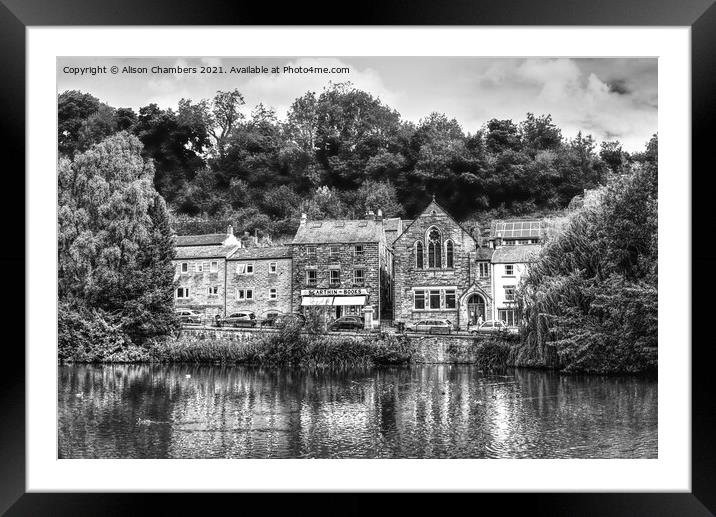 Cromford Village Framed Mounted Print by Alison Chambers