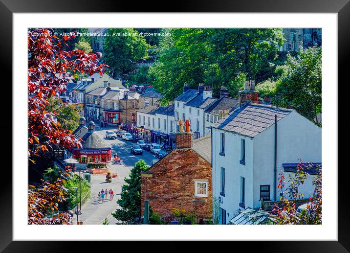 Matlock Bath From Above Framed Mounted Print by Alison Chambers