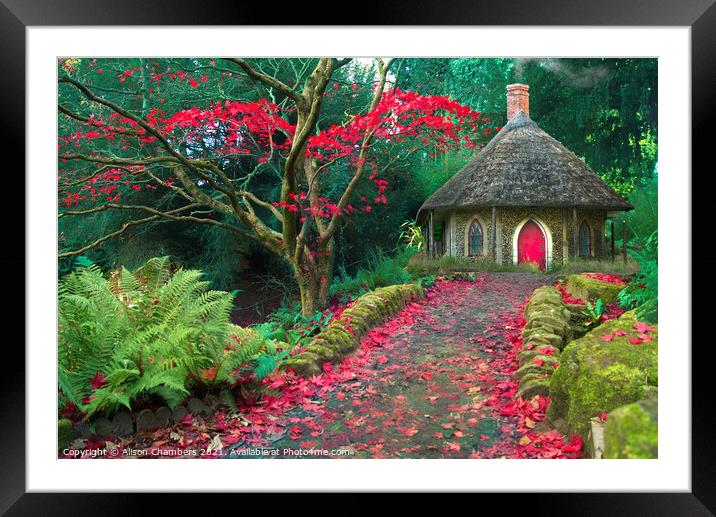 October Cottage Framed Mounted Print by Alison Chambers