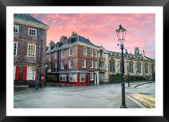 Minster Yard York Framed Mounted Print by Alison Chambers