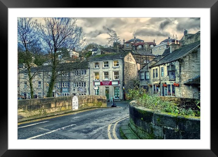 Hollowgate Bridge Holmfirth Framed Mounted Print by Alison Chambers
