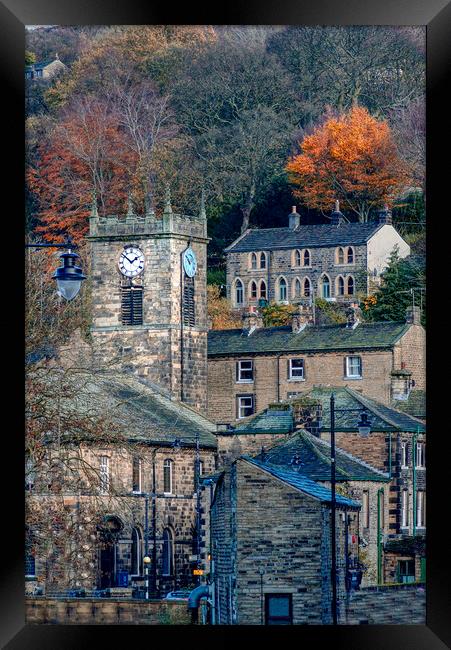 Autumn In Holmfirth Framed Print by Alison Chambers